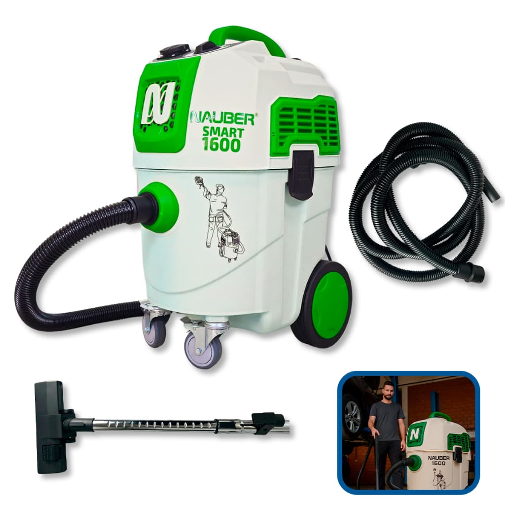 Aspirador de Po Nauber Smart 1600 1600W 30L Alto Desempenho para Obra Reforma e Limpeza Pesada