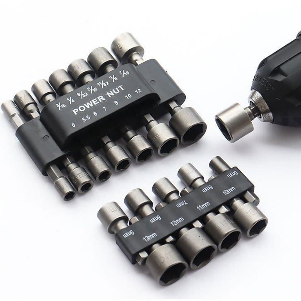 14pecas jogo de soquete para parafusadeira 5 A 13mm kit de bits sextavado