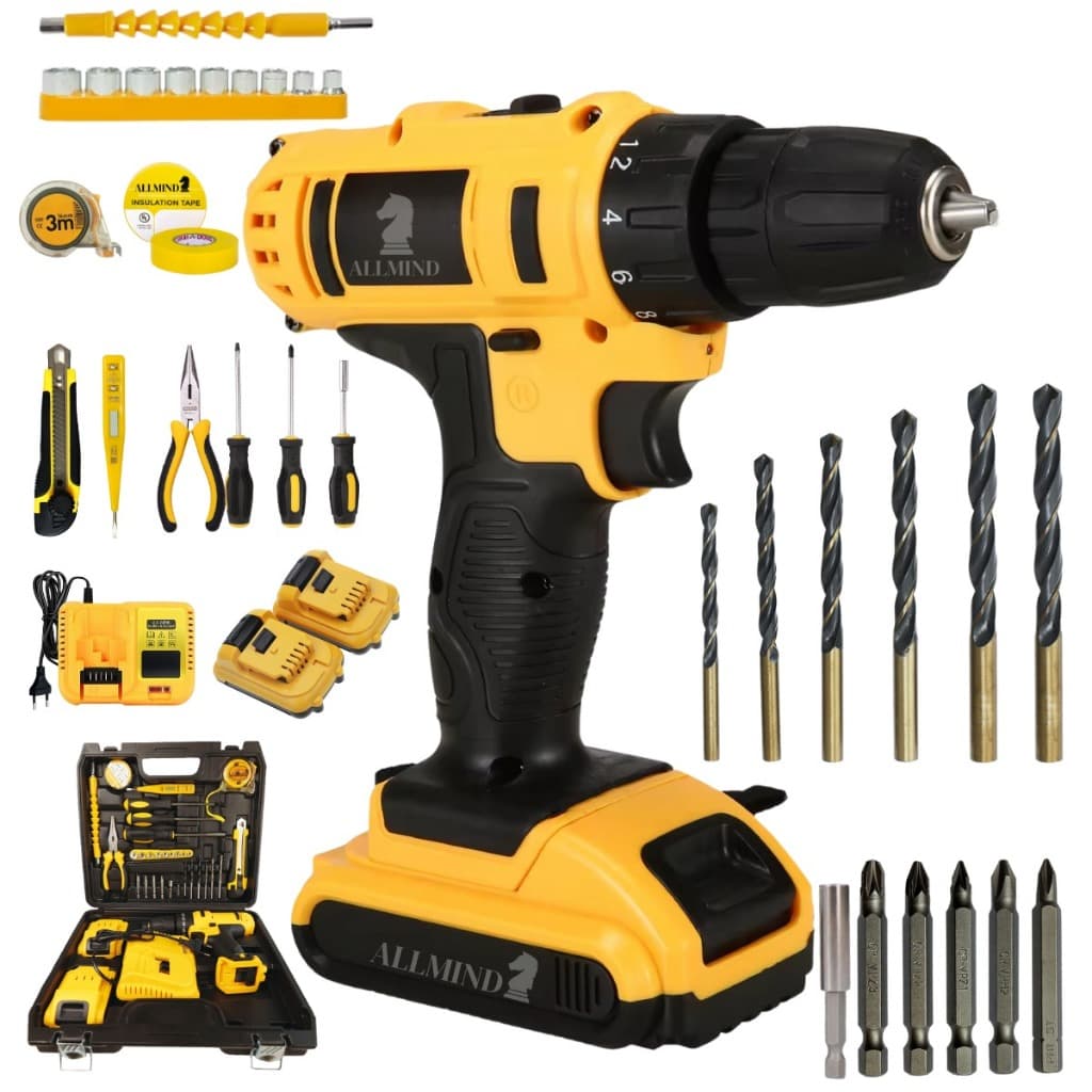 Parafusadeira 25V 450W Com 2 Baterias Maleta Kit Ferramentas Parafusadeira Profissional Completa