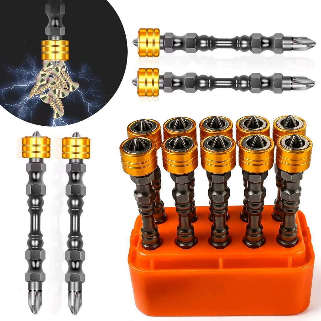 Kits Bits Ponteira  Dupla Magnetica Imantada Com Limitador Parafusadeira