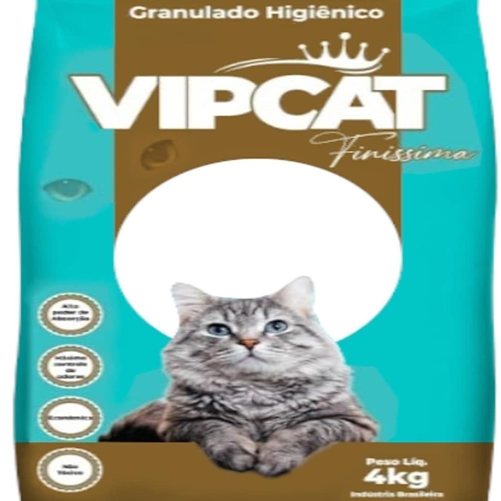 Areia EXTRA FINA Para Gato Vip Cat - Areia Sanitária Forma Torrões - Granulado Perfumado Anti Odores