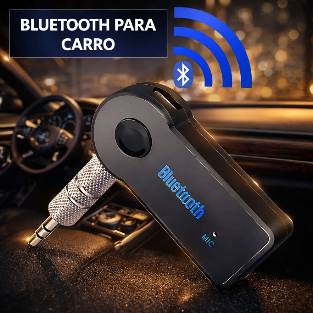 Adaptador Receptor Bluetooth USB para Áudio P2 Som Automotivo Música Sem Fio