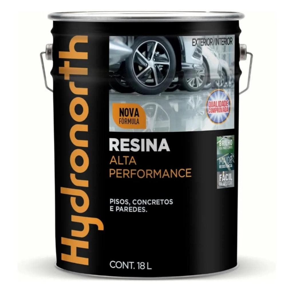 resina alta performance hydronorth 18l cinza 203 pisos, concretos e paredes