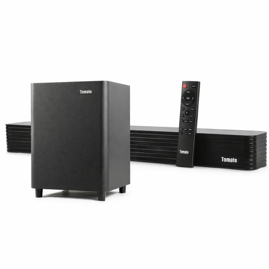Kit Soundbar Bluetooth com Subwoofer 100W RMS Som Surround Graves Potentes Controle Remoto Bivolt