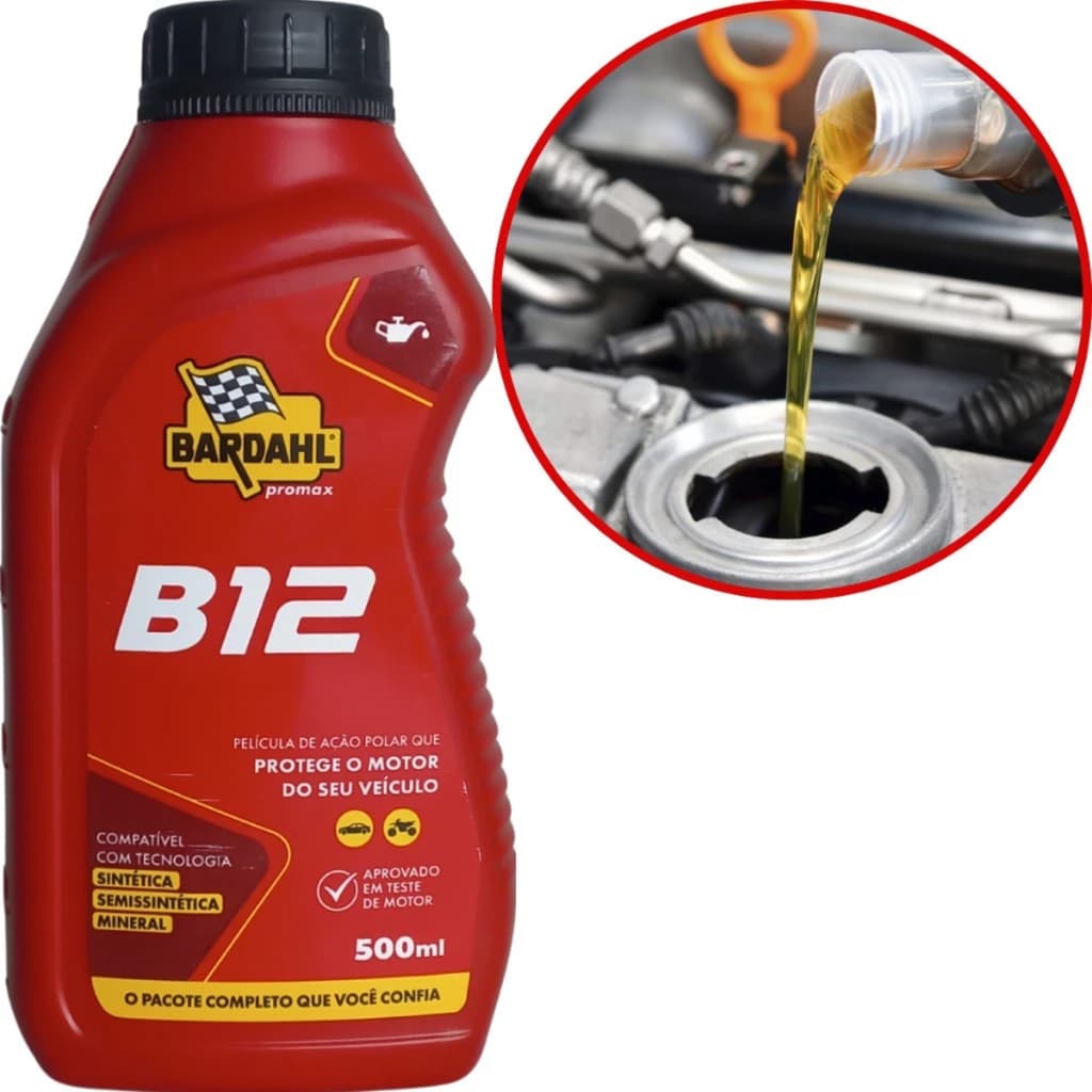 Aditivo Para Oleo De Motor Automotivo Bardahl B12 Plus 500ml Original Aditivo Para óleo Lubrificante de motores carros