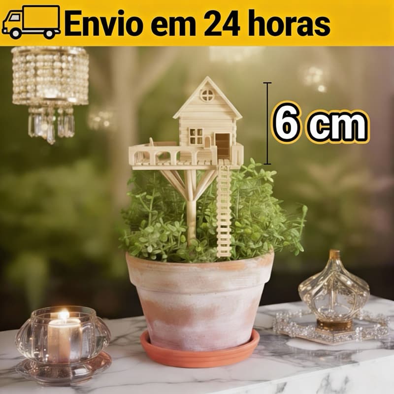 Casinha Miniatura para Plantas | Decoração Criativa para Vasos | Impressão 3D3