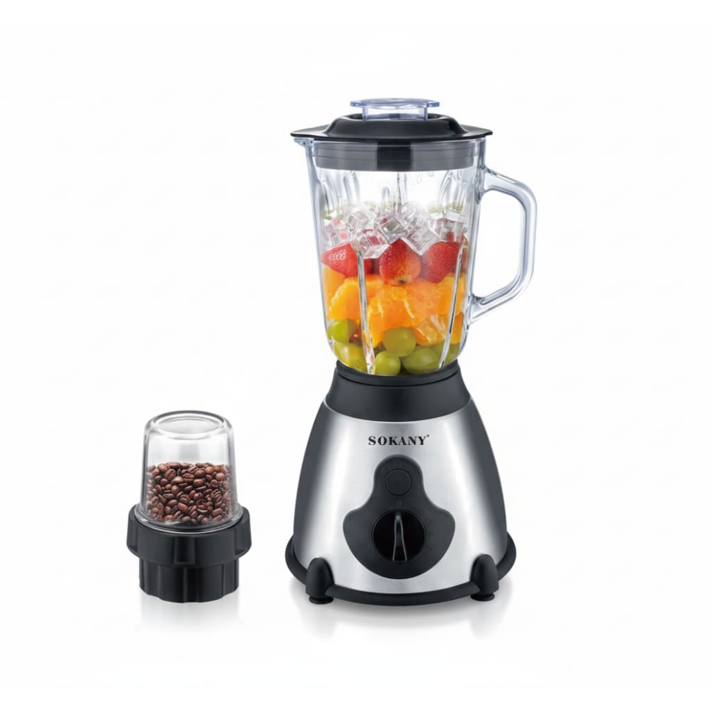 Liquidificador de Vidro 2 em 1 Ultra Potente 1000W Inox 110V Resistente Original