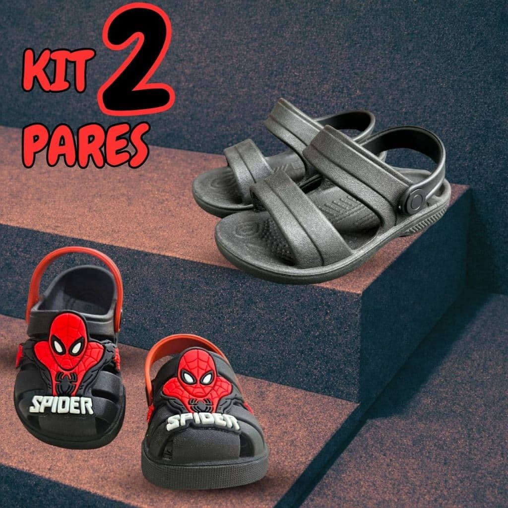 Kit Conjunto 2 Pares Papete Infantil Menino Conjunto Masculino Envio Rápido Volta as aulas