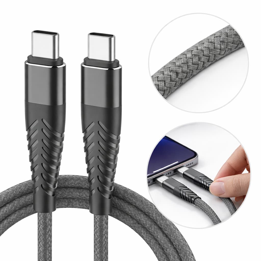 Cabo Carregador Turbo 66W 1 ou 2 Metros USB Tipo C Tipo C Original Inova