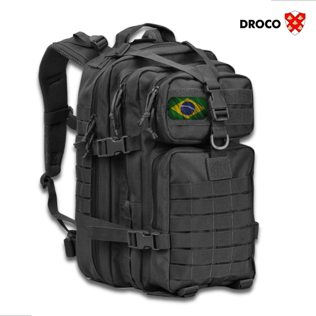 Mochila Tática 30 ou 50 Litros Reforçada Masculina Grande Impermeável Resistente Trilha Bandeira