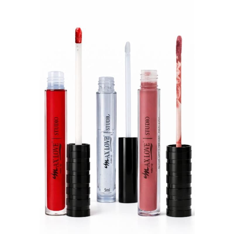 kit batom vermelho/Nude líquido matte e Gloss Max love