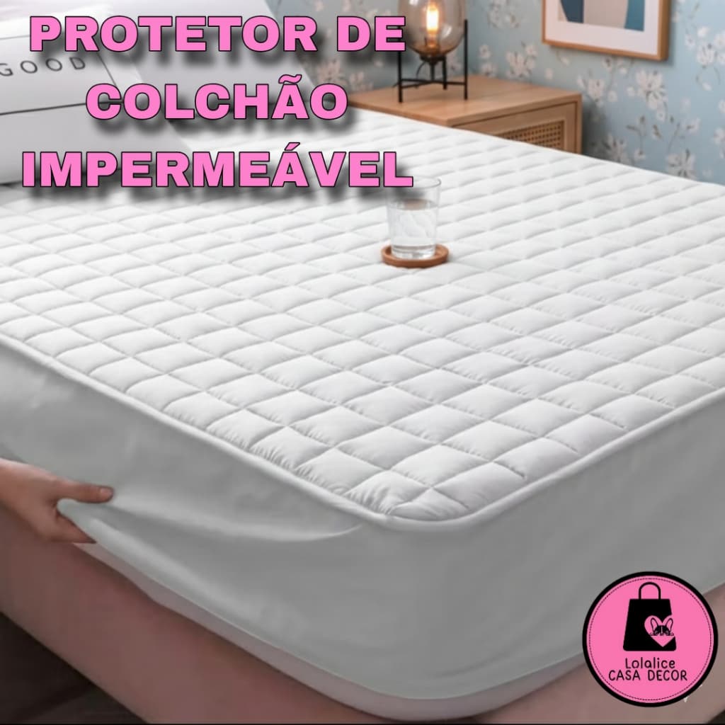 Protetor Impermeável de Colchão King, Queen, Casal Matelado com Elástico Capa de Colchão
