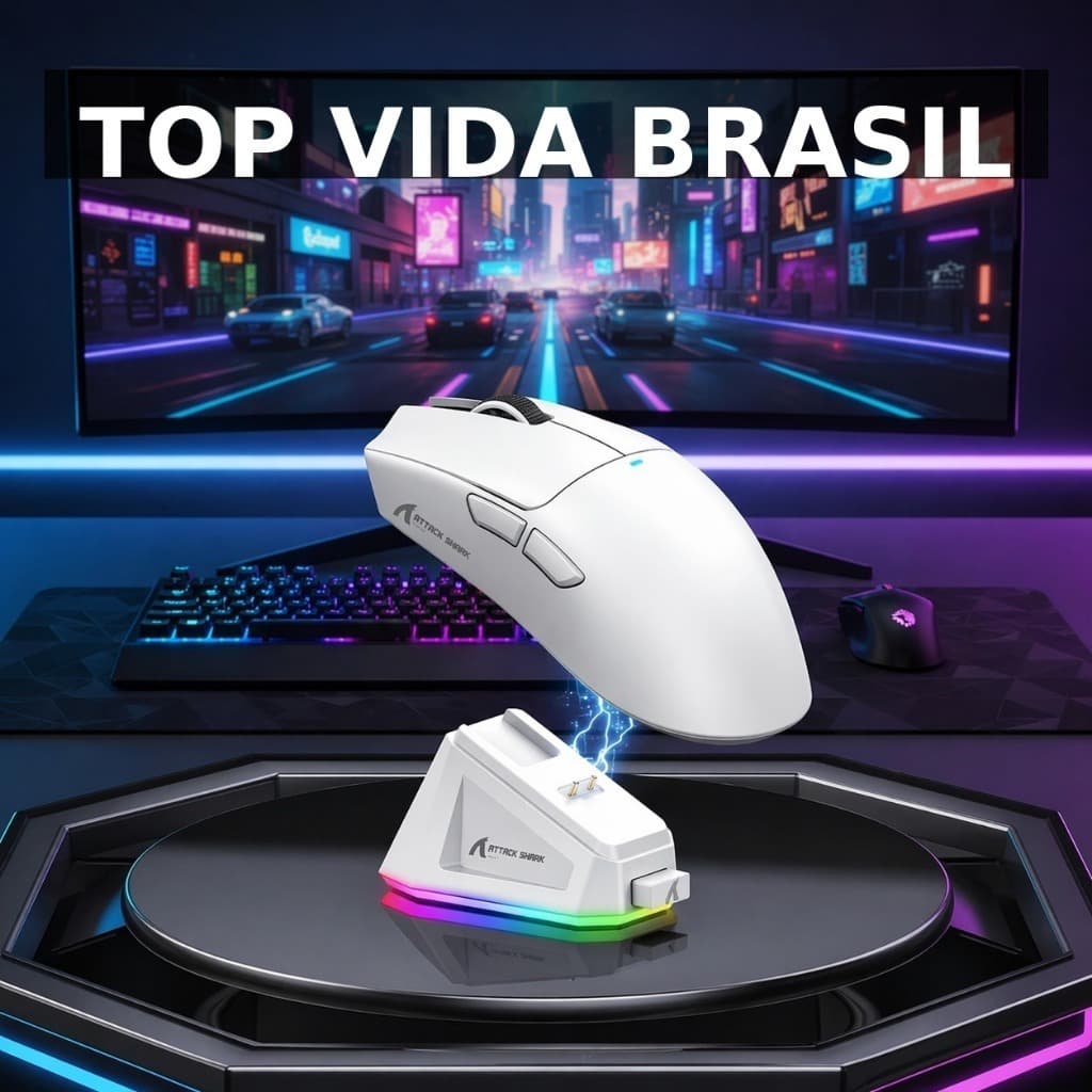 Mouse X11 Sem Fio Bluetooth Gamer Sem Fio Original Com Adesivo Bluetooth Usb Preto e Branco 3 em 1