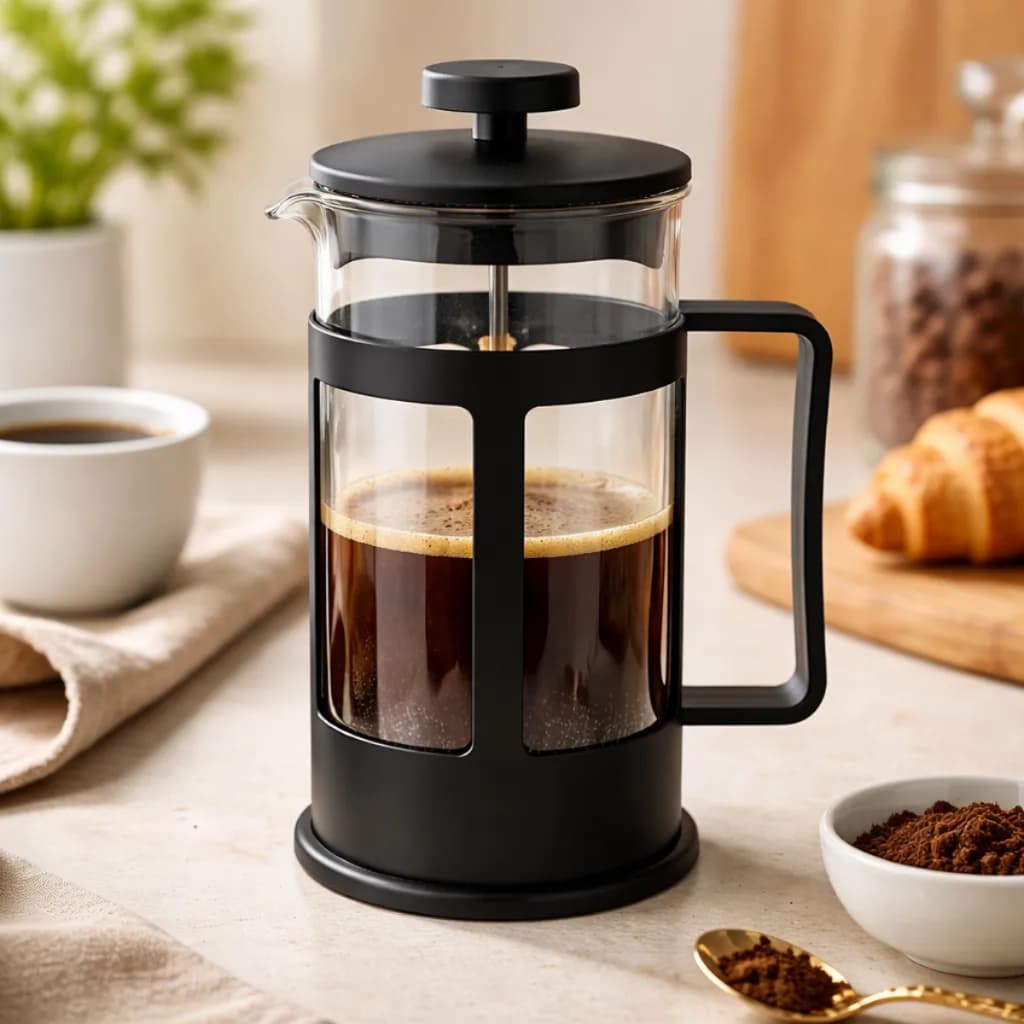 Cafeteira Prensa Francesa Café Expresso Leite Cremoso Cremeira 350ml