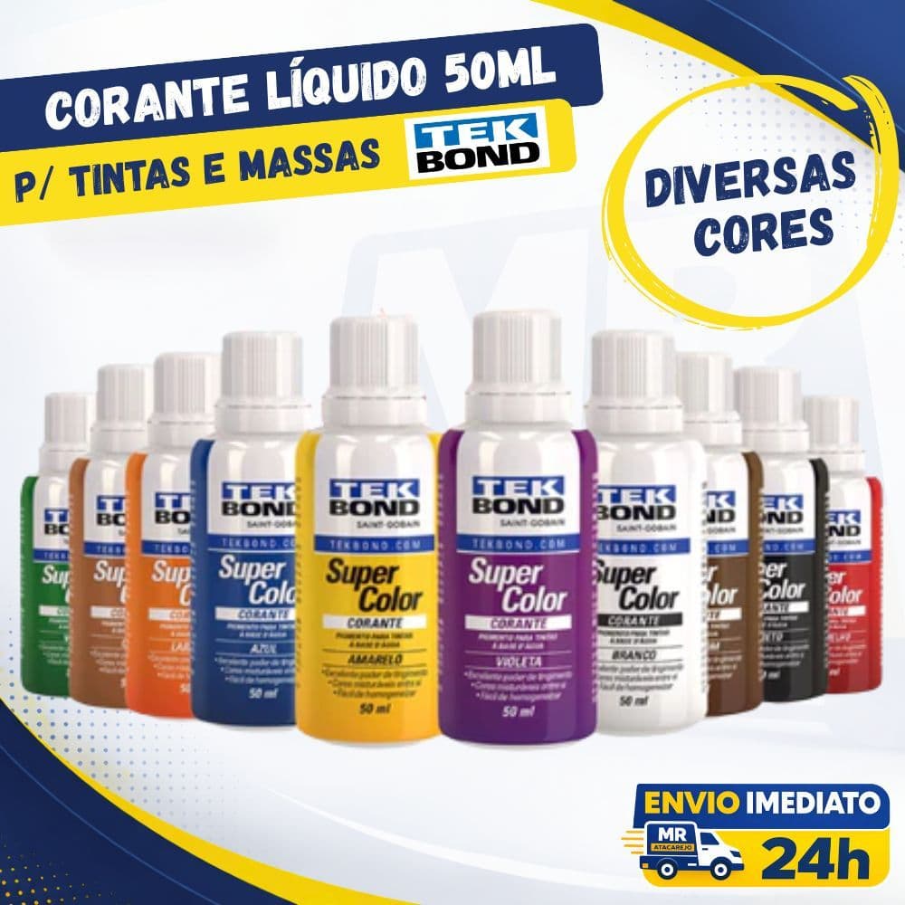 Corante para Tinta de Parede Xadrez para Tinta Pigmento para Tinta de Parede 50ML Profissional