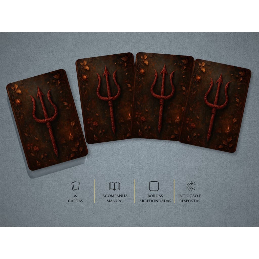 Tarô Baralho Cigano Lenormand Maria Farrapo – 36 Cartas + Ebook QR Code