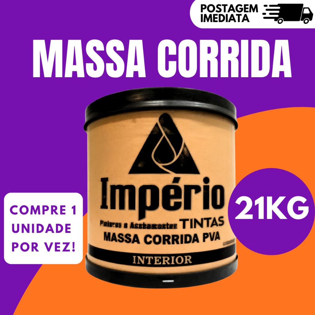 Massa Corrida PVA Revestimento - 21kg Profissional Fácil Aplicação Nivelador