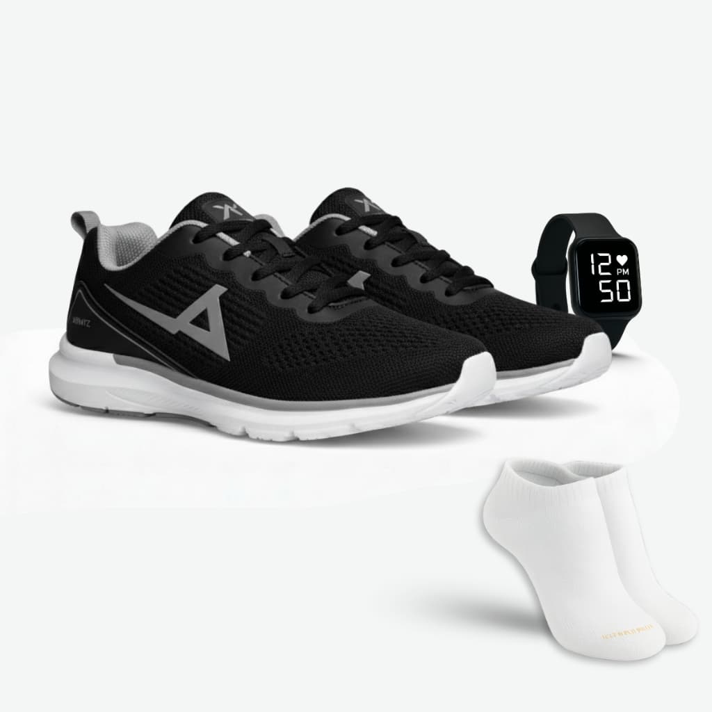 Tenis Feminino Masculino Treino Corrida Caminhada Antiderrapante Leve Macio + Relógio Digital + Meia