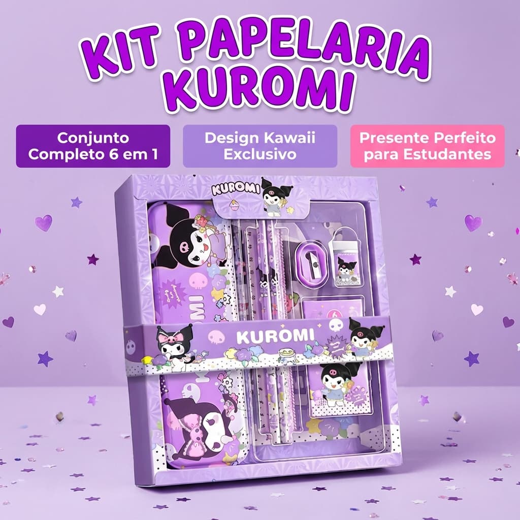 Conjunto de material escolar (incluindo caixa), brindes estudantis Coolomi Cinnamon Dog, conjunto completo de lápis