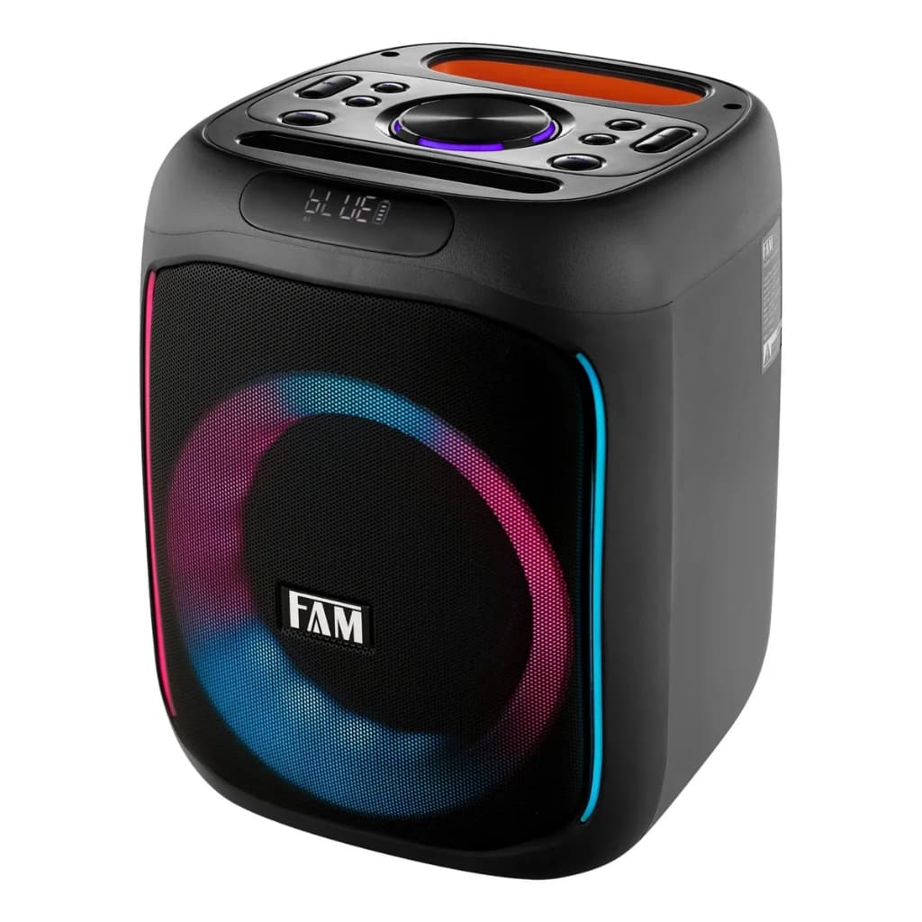 Caixa de Som FAM A601 - bluetooth 600w potente caixa portatil som alto grave festa usb radio fm