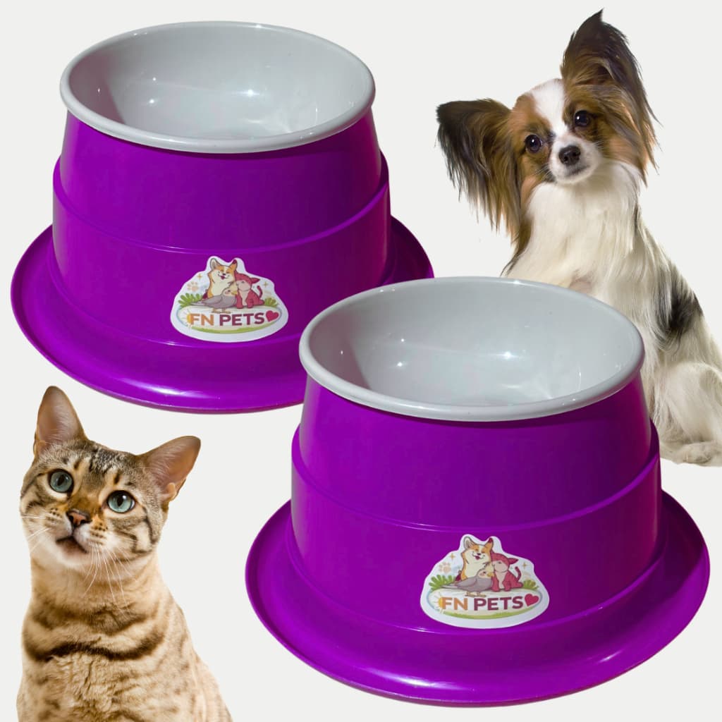 2 Comedouro OU Bebedouro Pet Elevado Antiformigas para cachorro Gato vasilha 400ml Tigela Removível