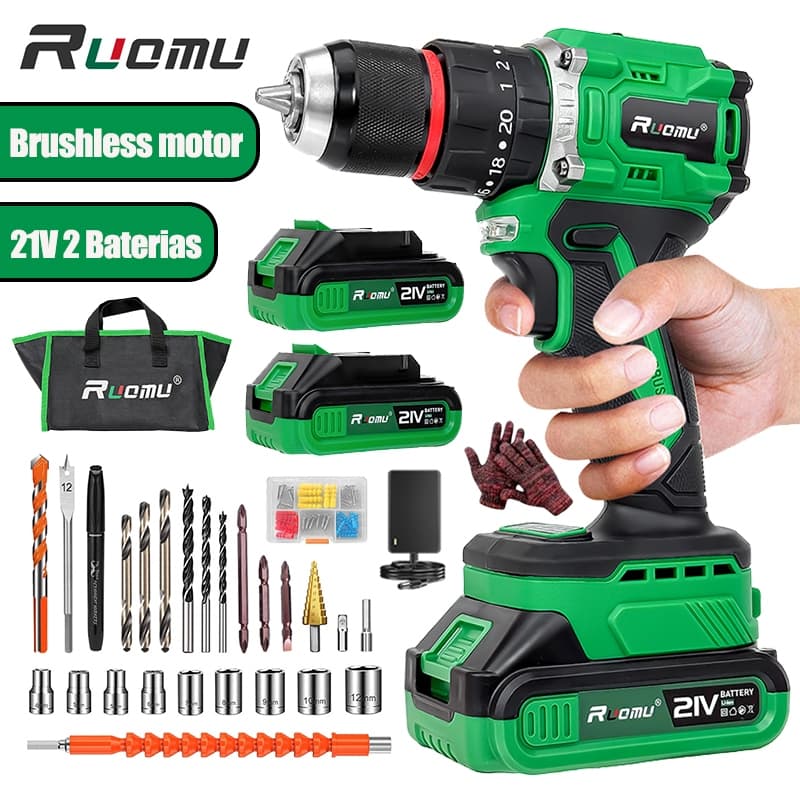 Furadeira parafusadeira Profissional Brushless parafusadeira elétrica 21V furadeira