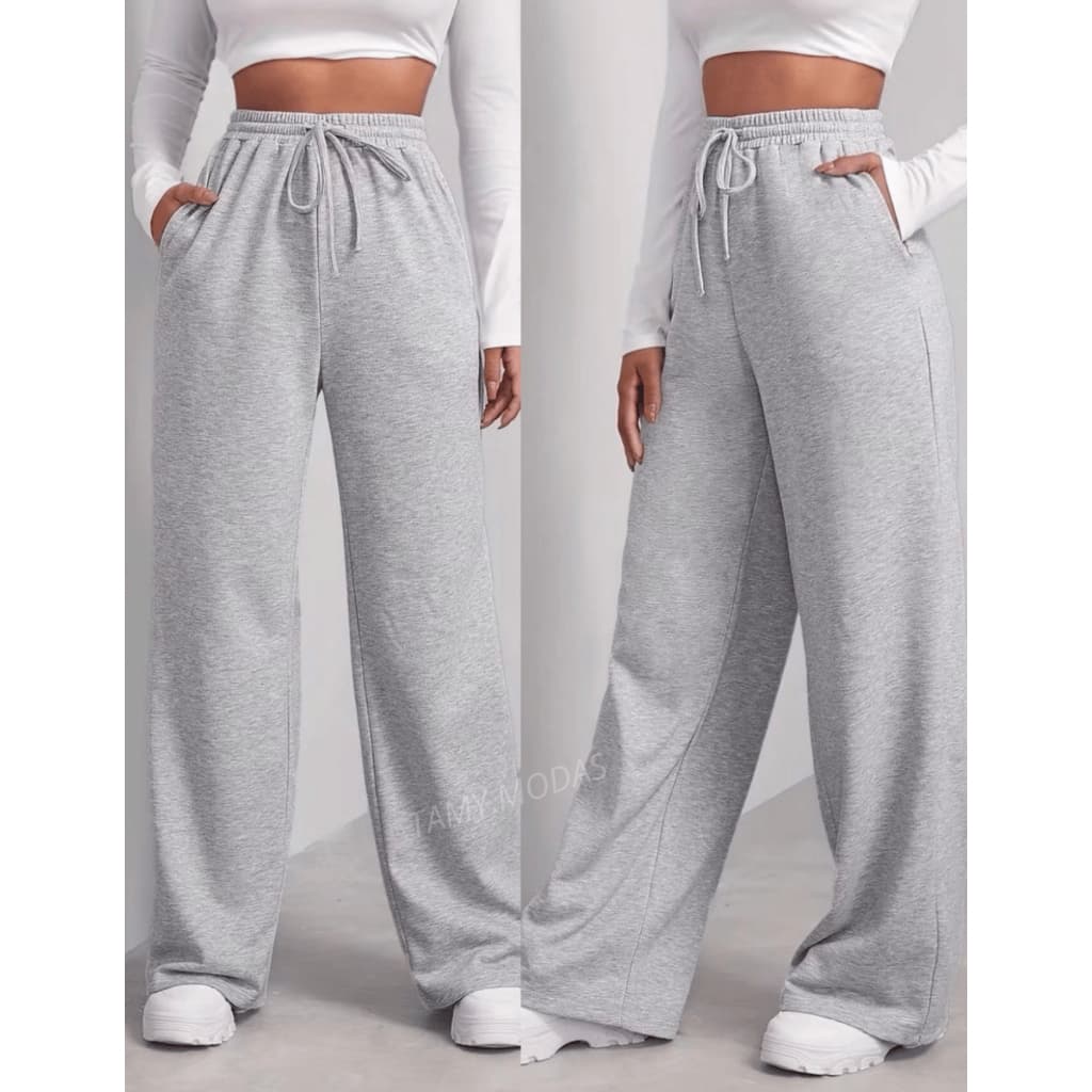 Calça Pantalona Feminina Lanzinha Cintura Alta  com Bolso Moda pra Inverno Tendencia- PROMOÇÃO lanzinho
