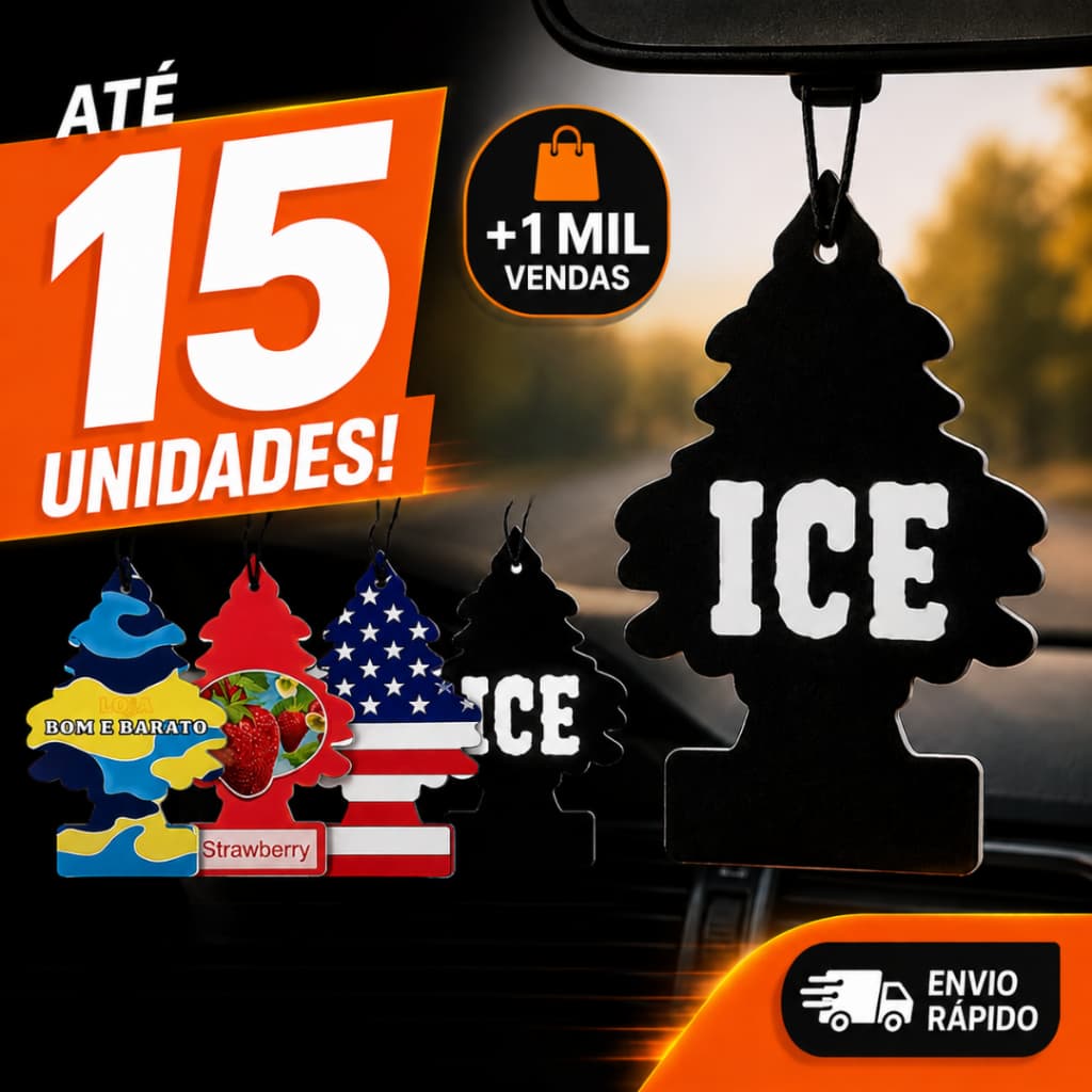 Kit 15 UNIDADES Pinheiros Aromatizante Automotivo Cheirinho para Carro e Ambientes - Mega Promoção