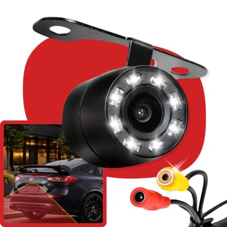 Câmera Ré Automotiva 8 Leds Hd Infravermelho Visão Noturna - ACR-030