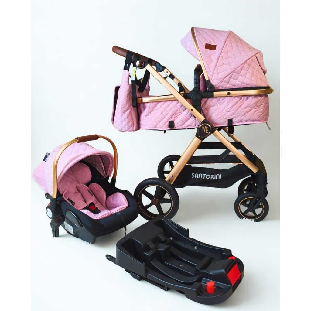 Carrinho de bebê Europeu 3 em 1 com bebê conforto Acoplável+ Base isofix, guiador com Várias alturas