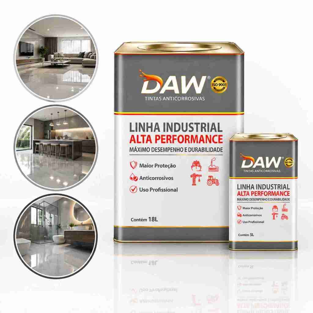 Tinta Epóxi Profissional 18L Daw – Piso – Alta Resistência – Impermeável – Acabamento Brilhante