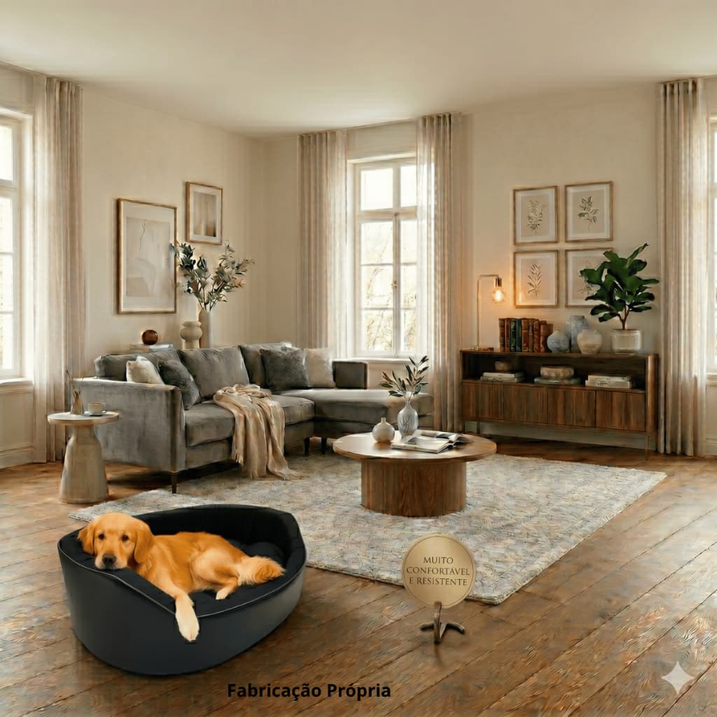 CAMINHA PET CAMA PARA CACHORRO GRANDE BINNOPET DUBAI GOLDEN 1.0mt x 90cm.