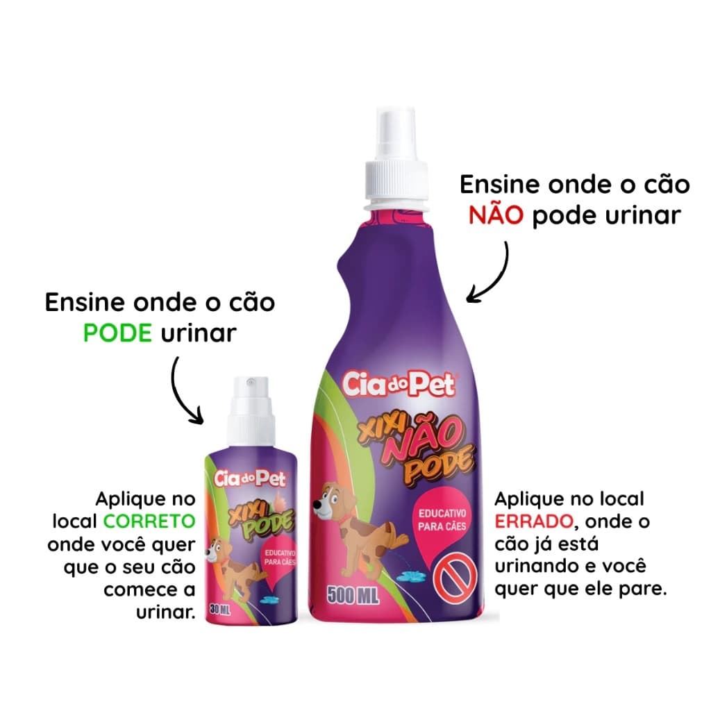 Educador Sanitário Xixi Pode e Não Pode Cia do Pet – Treinamento e Higiene Para Cães e Gatos 500ml