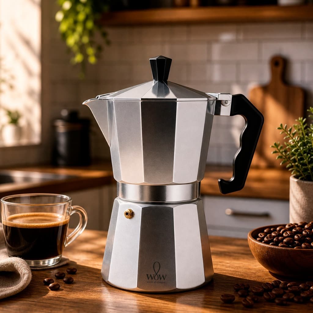 Cafeteira Italiana Moka Premium 6 Xícaras De  Alumínio