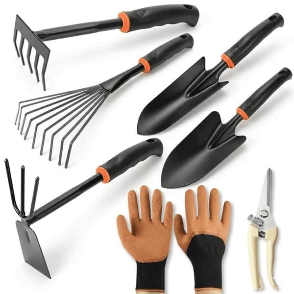 Kit Jardinagem 7 Peças de Alta Qualidade Melhor Custo Benefício do Mercado Conjunto de Jardinagem Luva Tesoura de Poda
