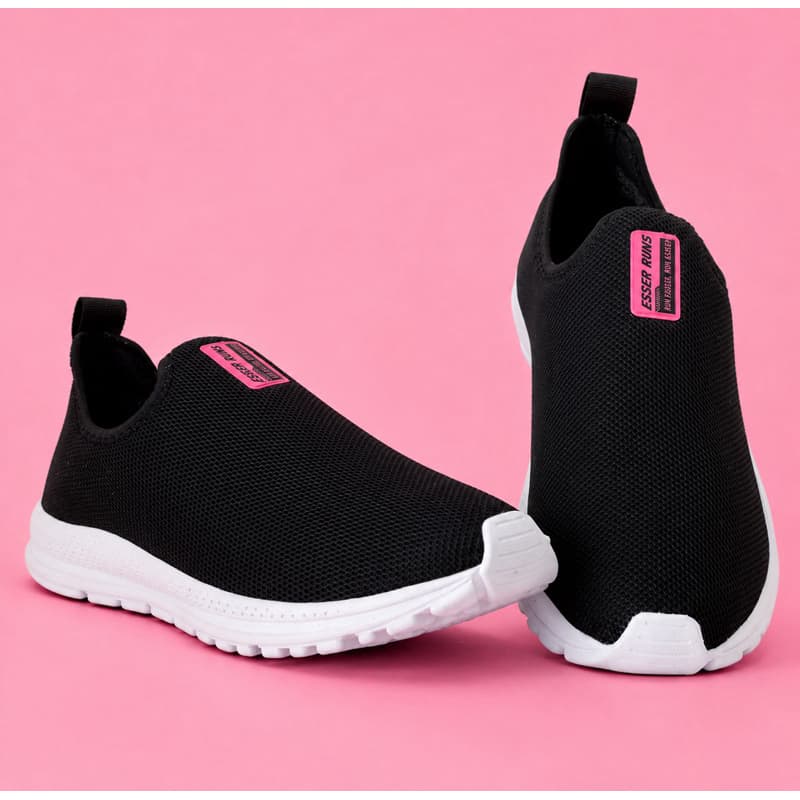Tênis Meia Feminino Calce Fácil slip on Ortopédico Esportivo Leve e Confortável Casual Academia