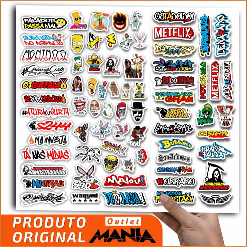Kit Adesivo Bike Moto Capacete Carro Notebook - Grau 244 59D Osascorte Frases - APROVA D'AGUA