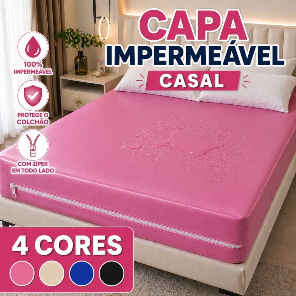 Protetor De Colchão Impermeável Casal Capa Colchão Napa Premium Vários Tamanhos