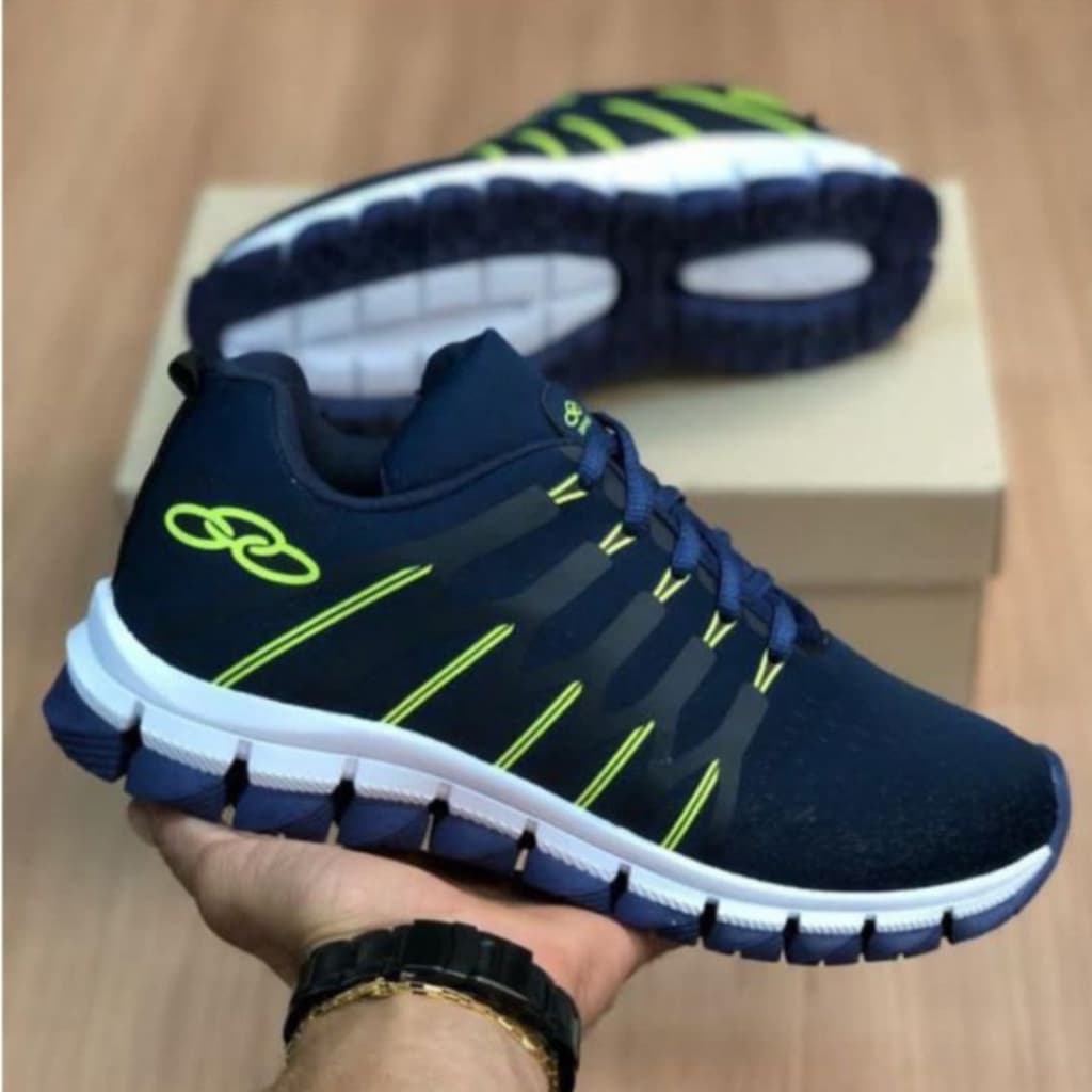 Tênis masculino esportivo academia caminhada leve do 34 ao 43 lançamento mega oferta