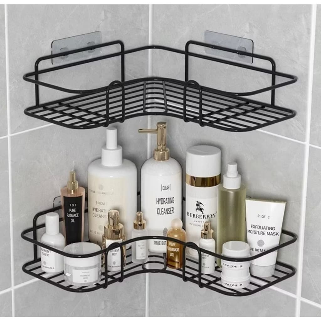 kit 2/3/4 Prateleiras Suporte Com Alto Adesivos Para Parede Banheiro Cozinha Lavanderia Shampoo Sabonete