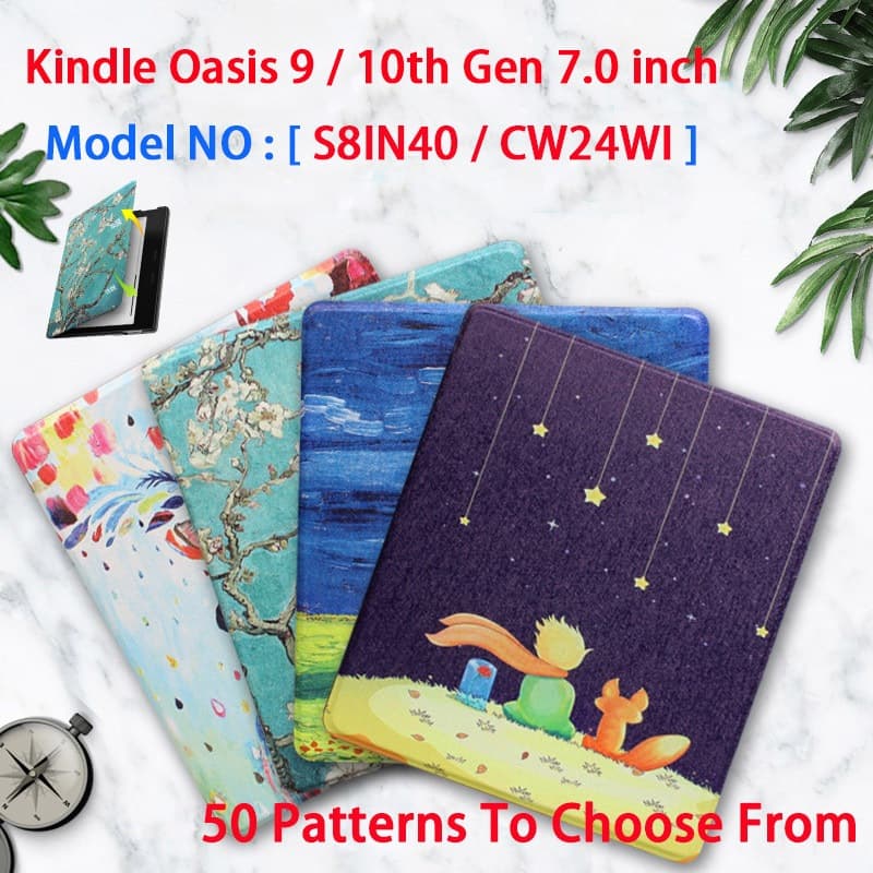 Para Kindle Oasis 2017 2019 9ª/10ª Geração 7.0" Capa de Leitor de eBook CW24WI / S8IN40 Smart Wake-Up Sleep