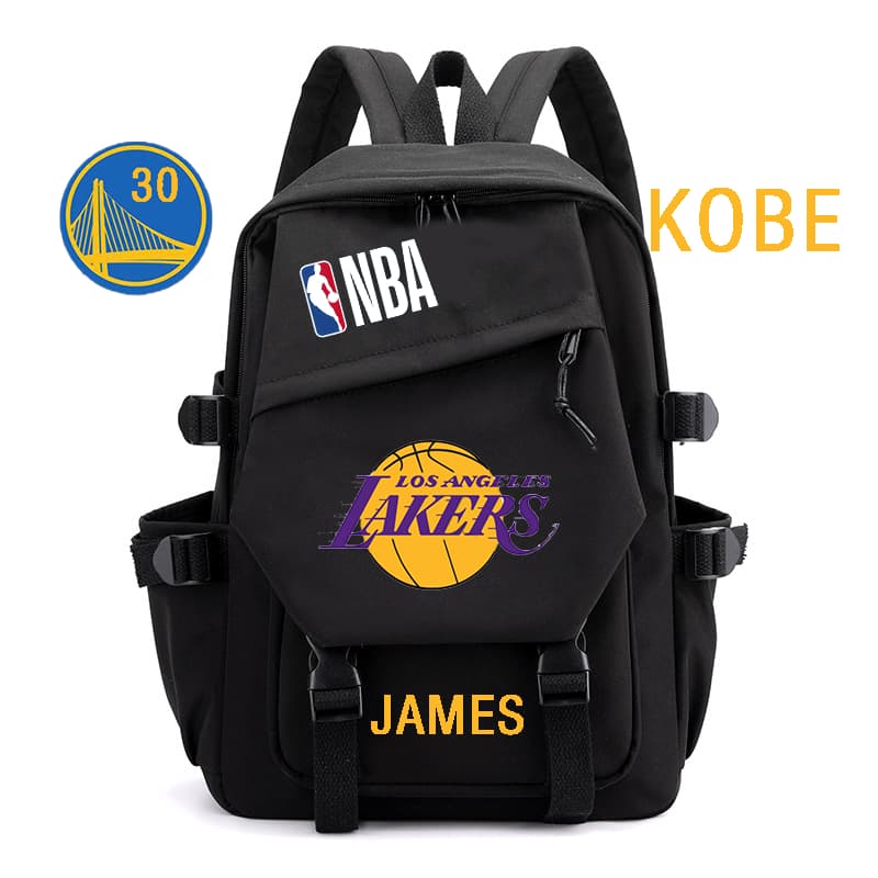 Frete grátis Mochila esportiva de Nylon para estudantes do ensino médio 42 * 30 * 14cm Mercadoria de basquetebol KOBE JAMRS Lakers Mochila esportiva High-End Mochila esportiva High-End Mochila esportiva Fashion Elementary School Mochila esportiva High-End