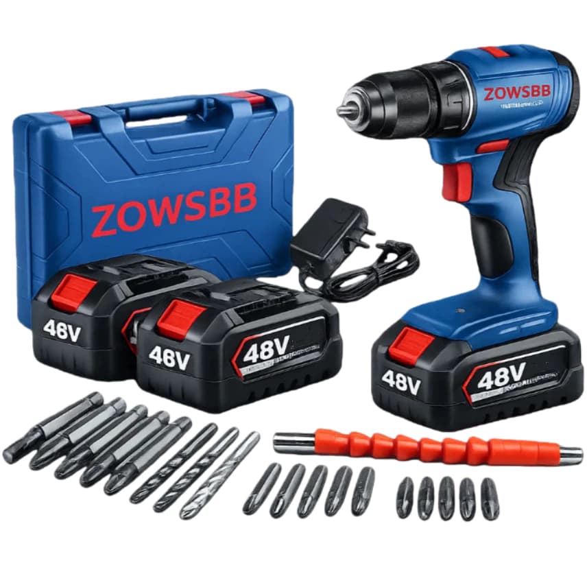 Furadeira parafusadeira Bosch GSB 6-115 48v Brushless Furadeira elétrica 2 Baterias furadeira de impacto elétrica