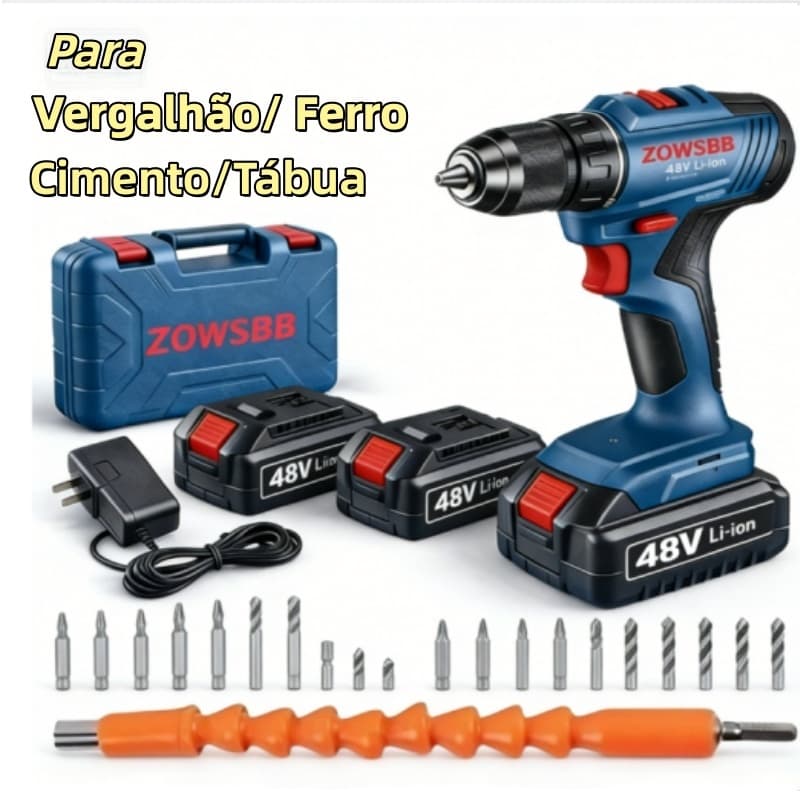 Furadeira parafusadeira Bosch GSR 6-115 48v Brushless Furadeira elétrica 2 Baterias furadeira de impacto elétrica Fatura