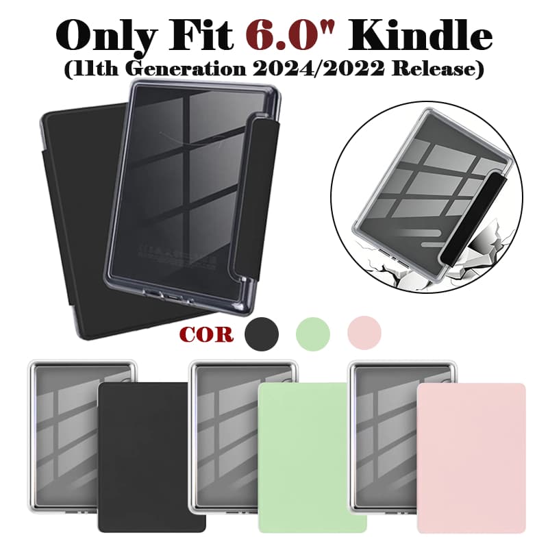 Para Kindle 11ª Geração 2024 2022 C2V2L3 e RS23CV 6" Básico Ebook Capa Acrílica De Alta Qualidade Inteligente Sono Flip