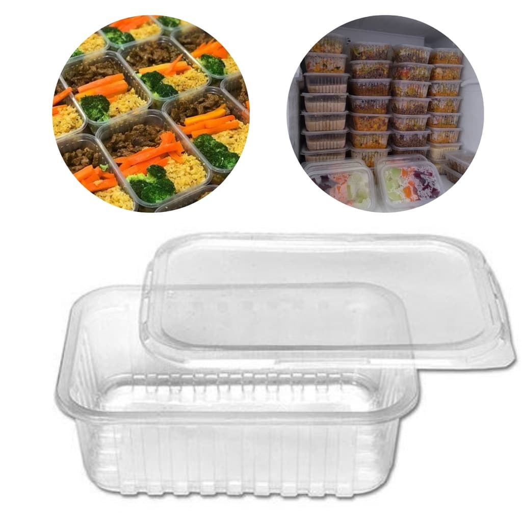 48un Marmitas Descartável Fitness 250ml  Pode ir ao freezer e Microondas Embalagem Marmita Fitness
