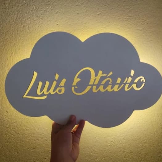 Abajur Personalizado Nuvem 20cm 