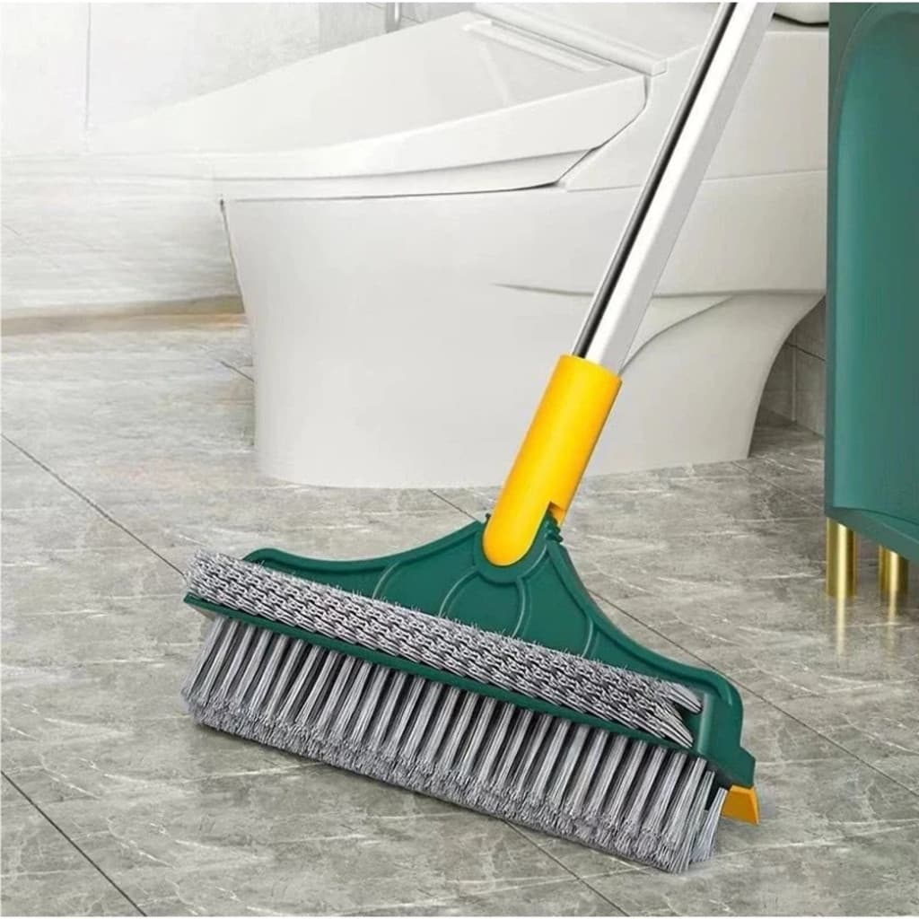 Vassoura Escova 3 em 1 Vassoura Rodo Gap Esfregão 180º Limpeza Rodo Mop Limpa Canto Pisos Rejuntes