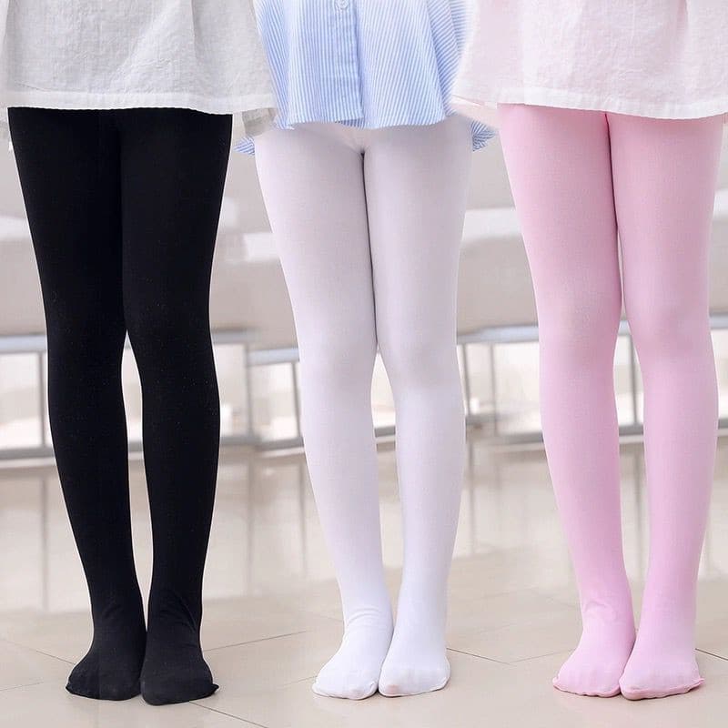 kit com 3 Meias calça infantil Meia Grossa Frio Inverno Menina preta branca Estampa 1a 14 anos