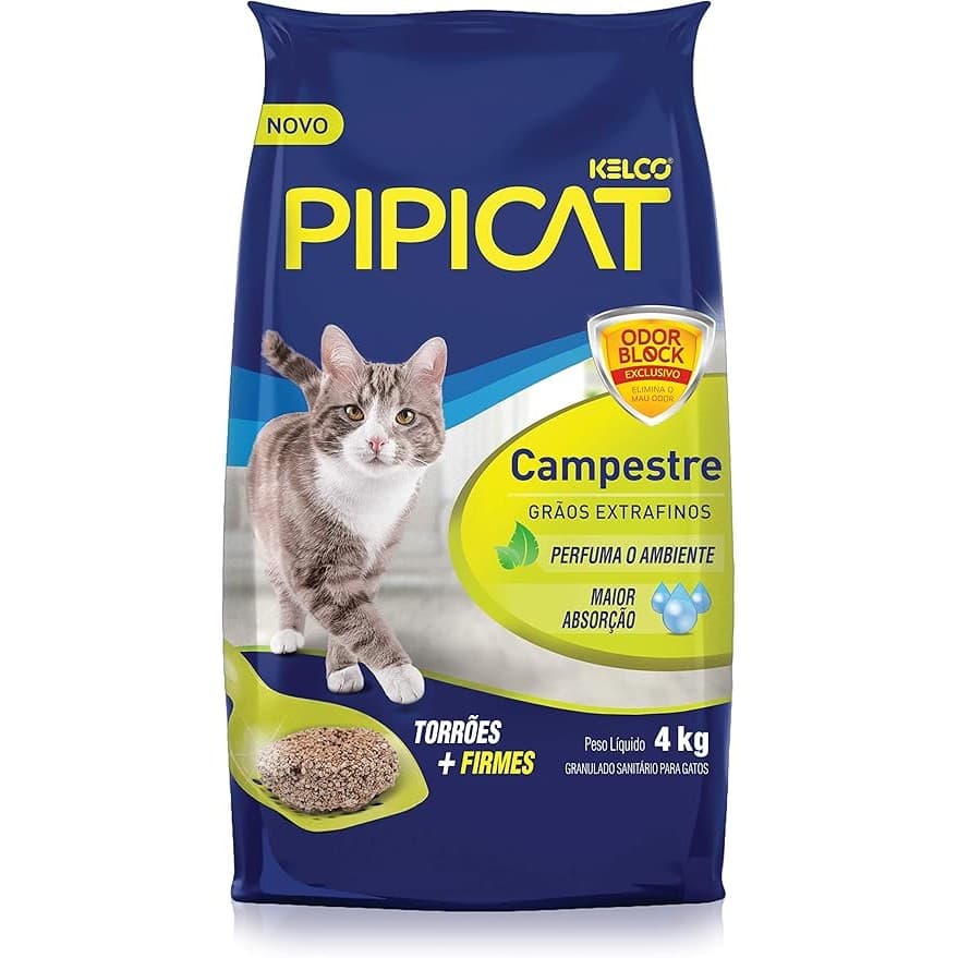 Areia Pipicat Perfumada Campestre para Gatos 4Kg